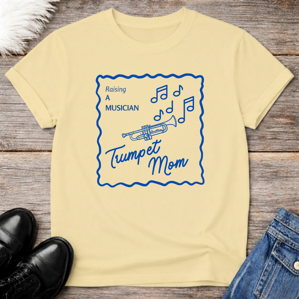 Musician Trumpet Mom Doodle Tee