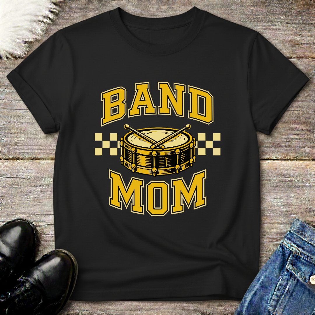 Band Mom Checkered Tee