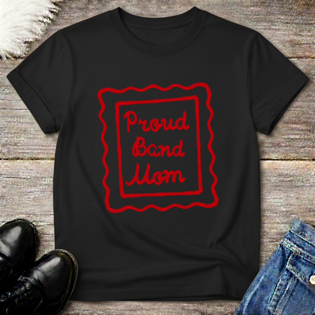 Proud Band Mom Doodle Stamp Tee