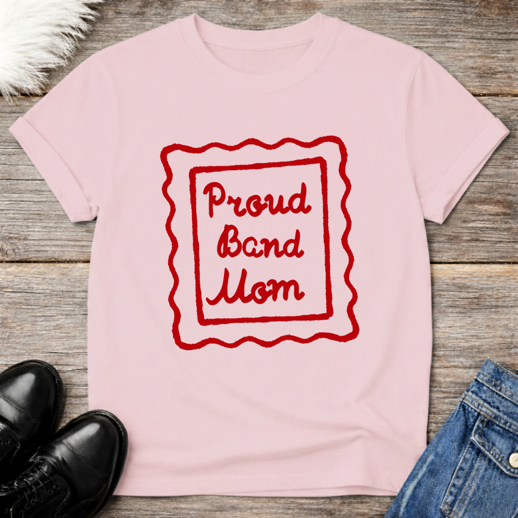 Proud Band Mom Doodle Stamp Tee