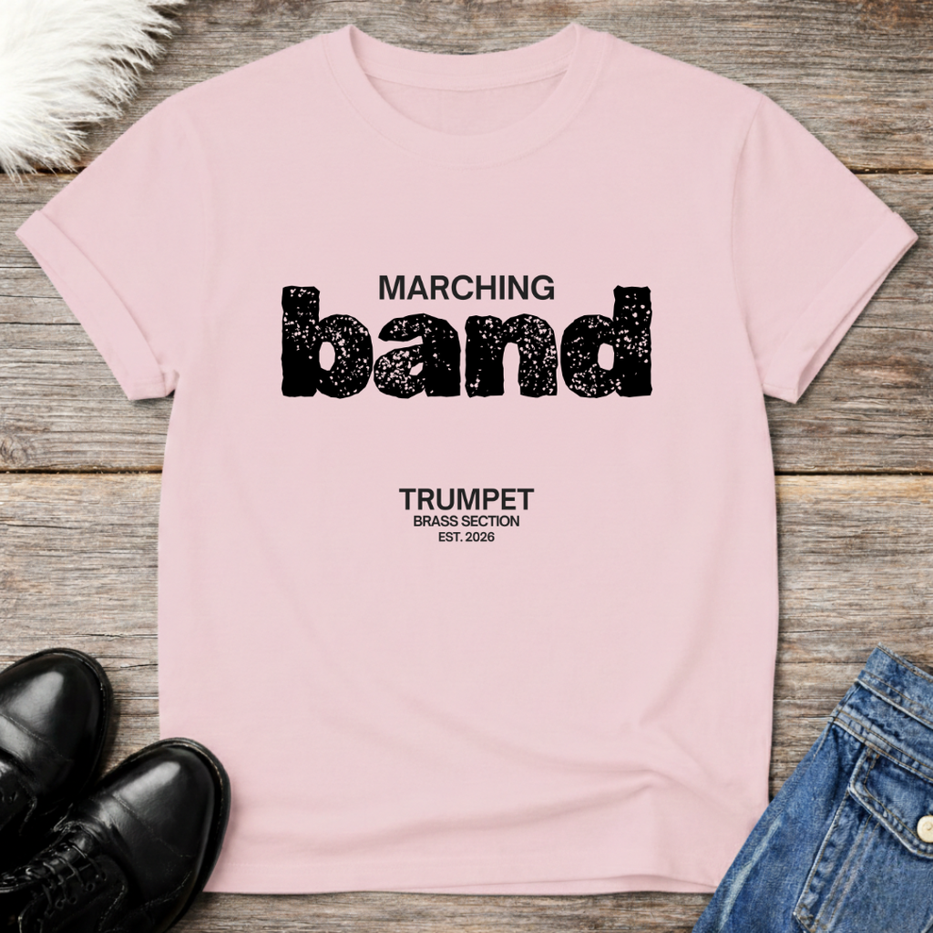 Band Trumpet Est 26 Grunge Tee