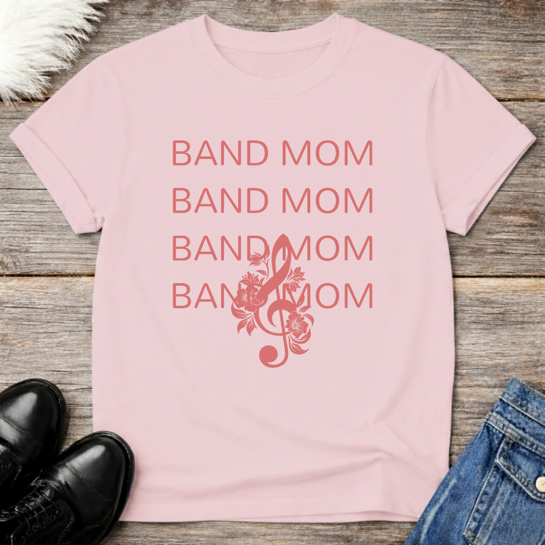 Band Mom Floral Treble Tee