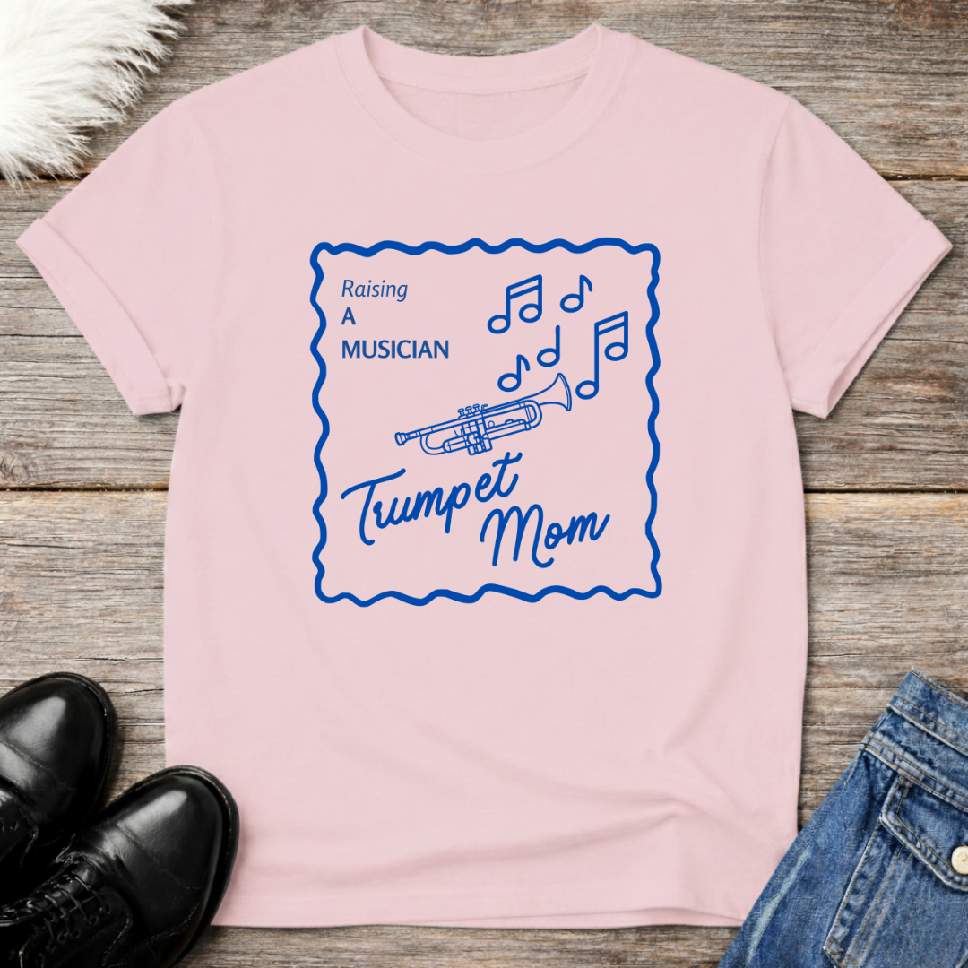 Musician Trumpet Mom Doodle Tee