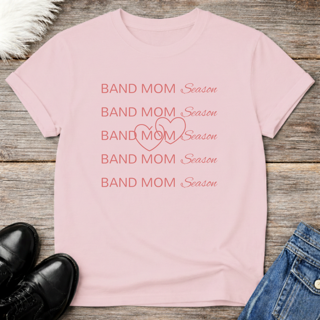 Band Mom Season Hearts Tee