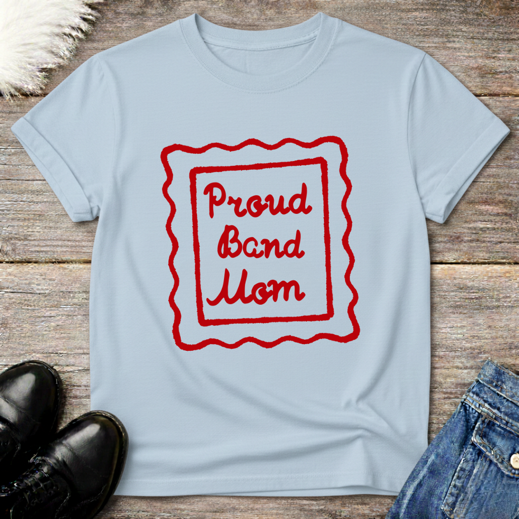Proud Band Mom Doodle Stamp Tee