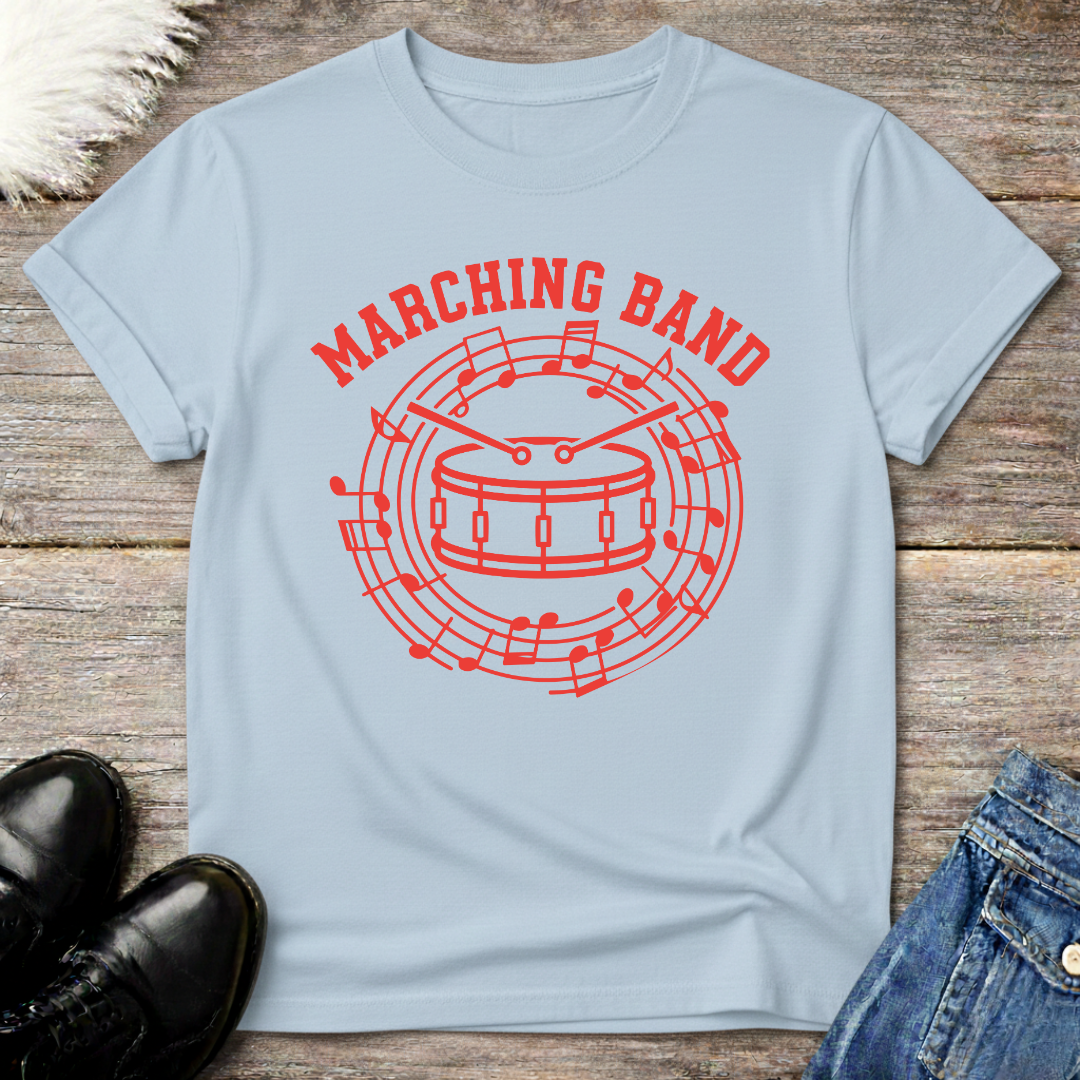 Marching Band Red Drum Tee