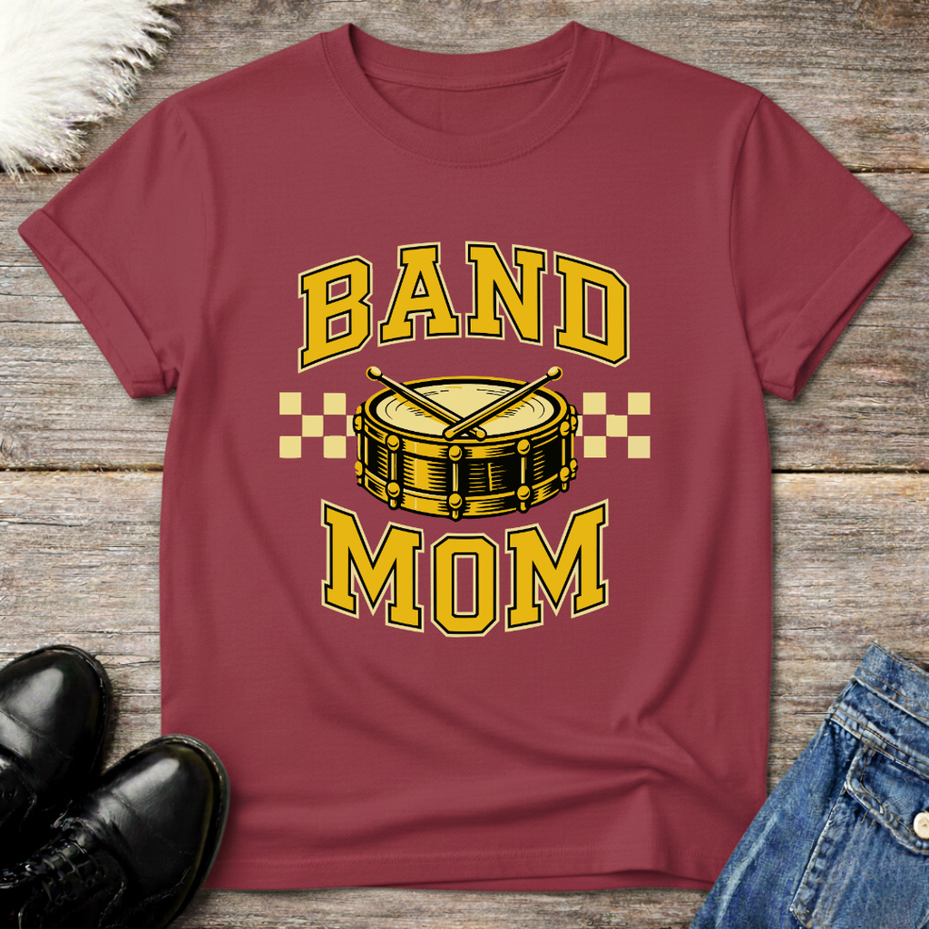 Band Mom Checkered Tee