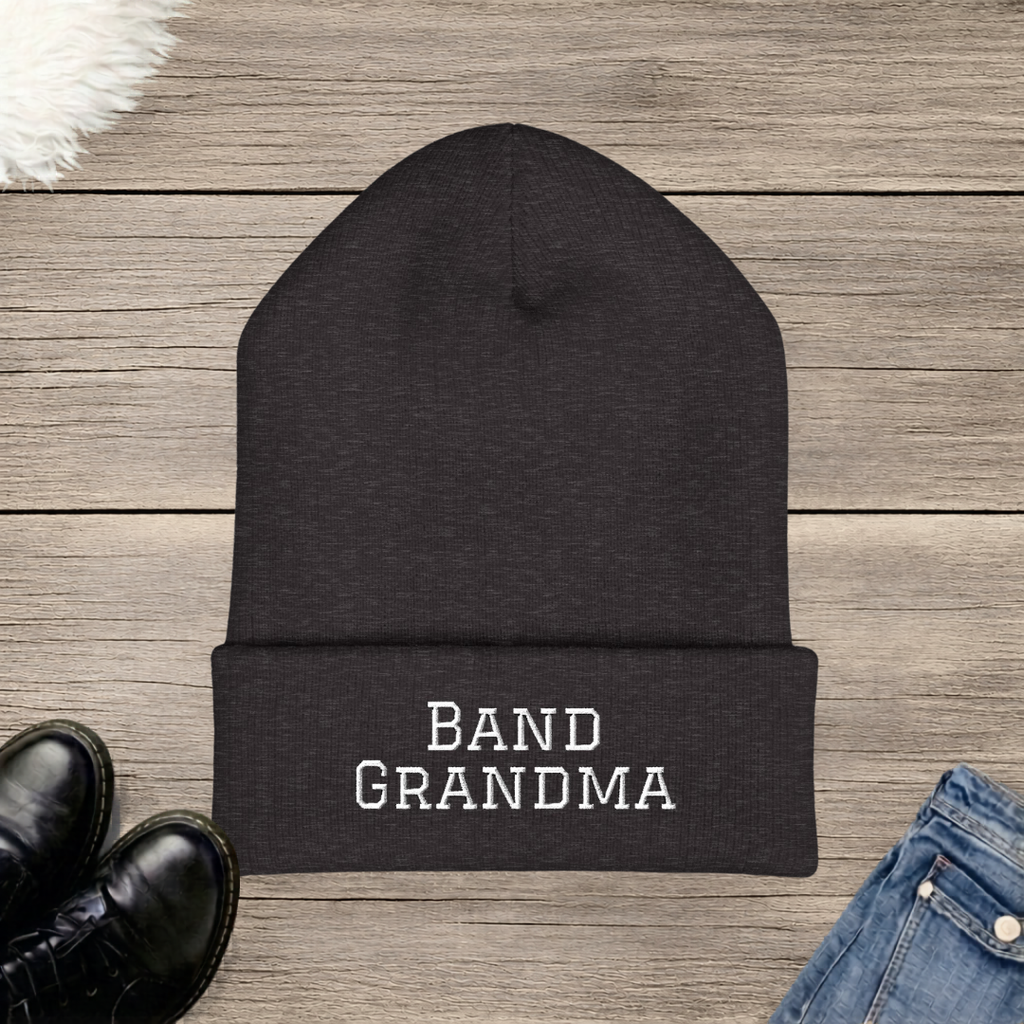 Band Grandma Embroidered Cuffed Beanie