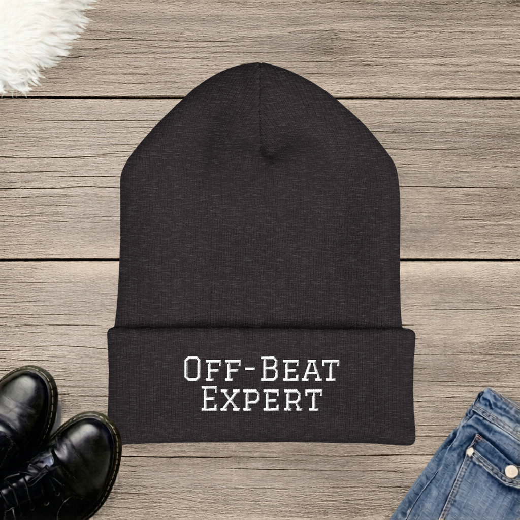 Off-Beat Expert Embroidered Cuffed Beanie