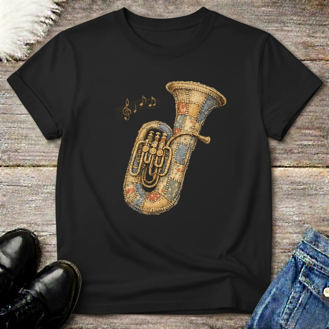 Faux Fabric Patchwork Tuba Tee