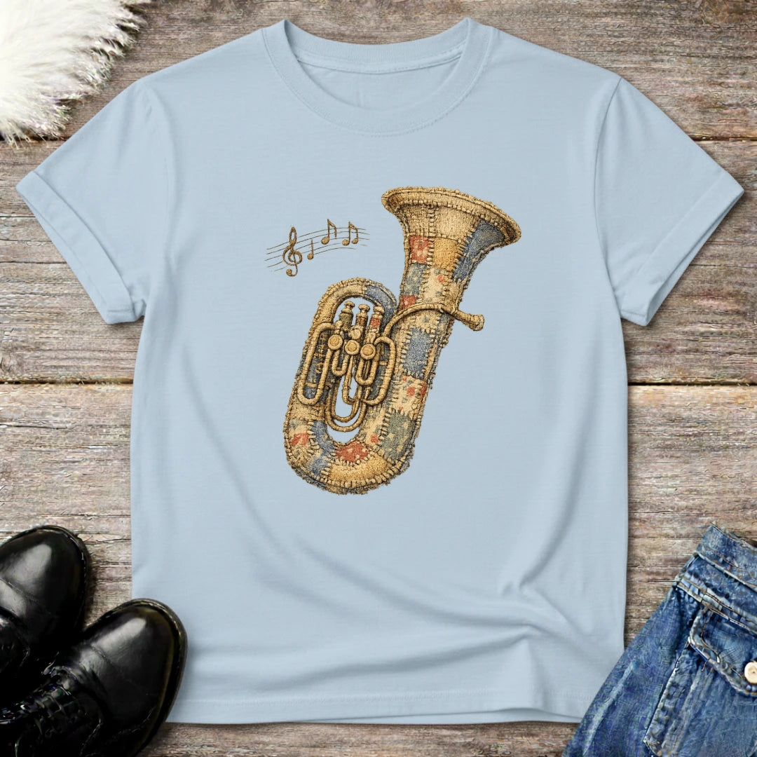 Faux Fabric Patchwork Tuba Tee