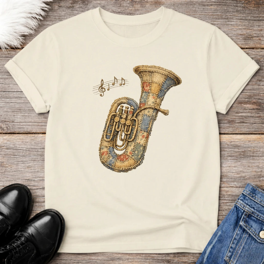 Faux Fabric Patchwork Tuba Tee