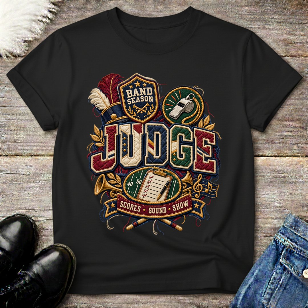 Faux Quilted Patch Judge Tee