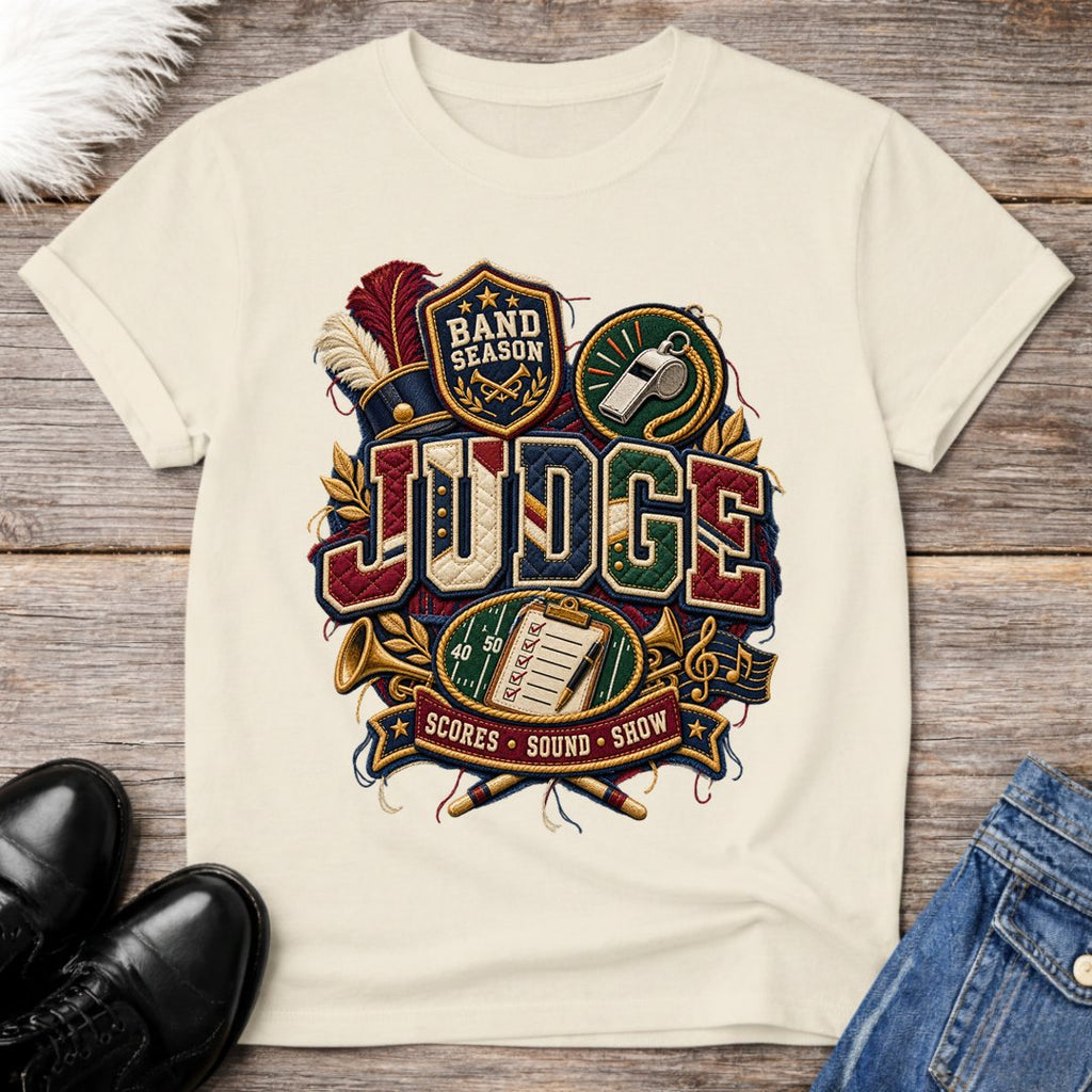 Faux Quilted Patch Judge Tee