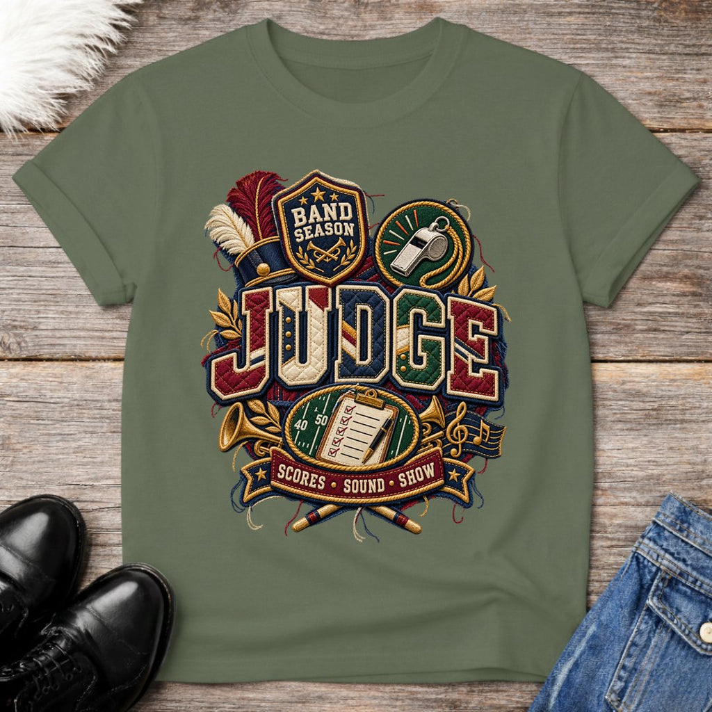 Faux Quilted Patch Judge Tee