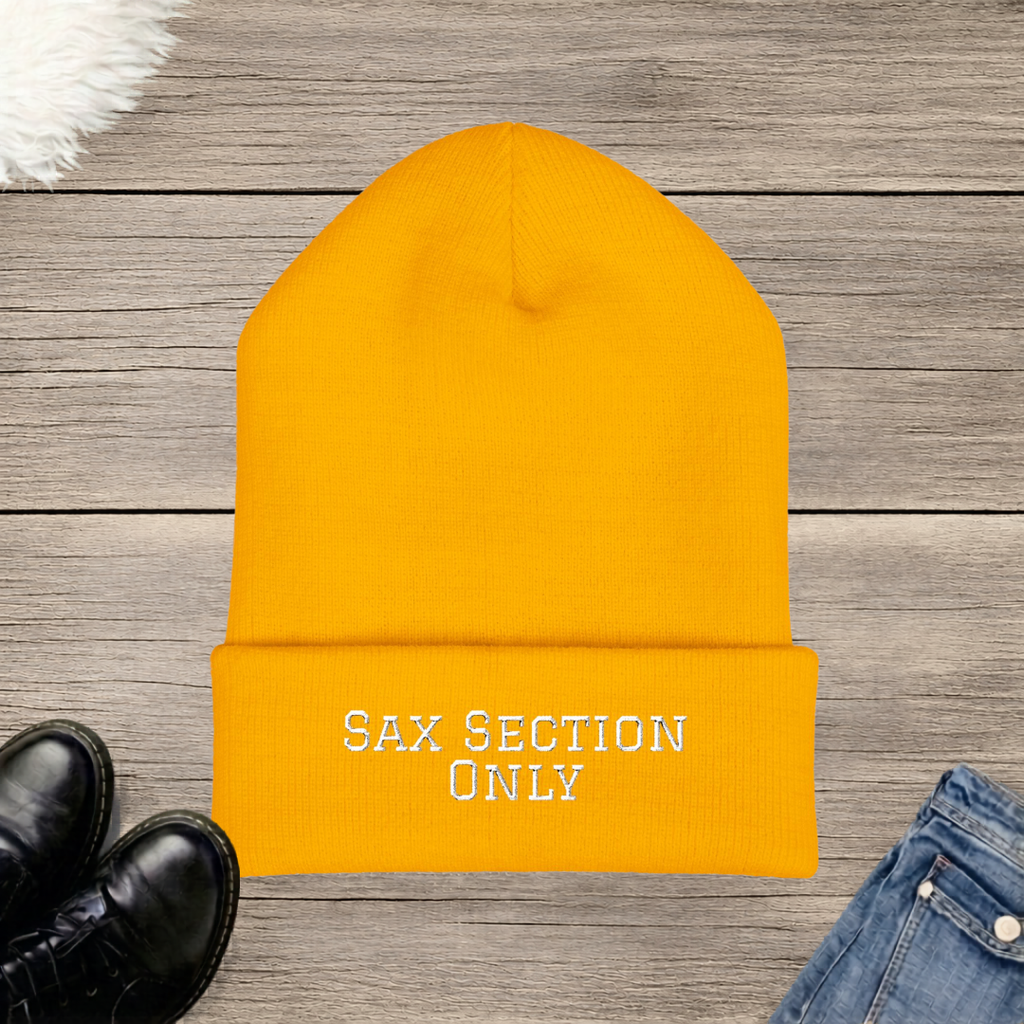 Sax Section Only Embroidered Cuffed Beanie