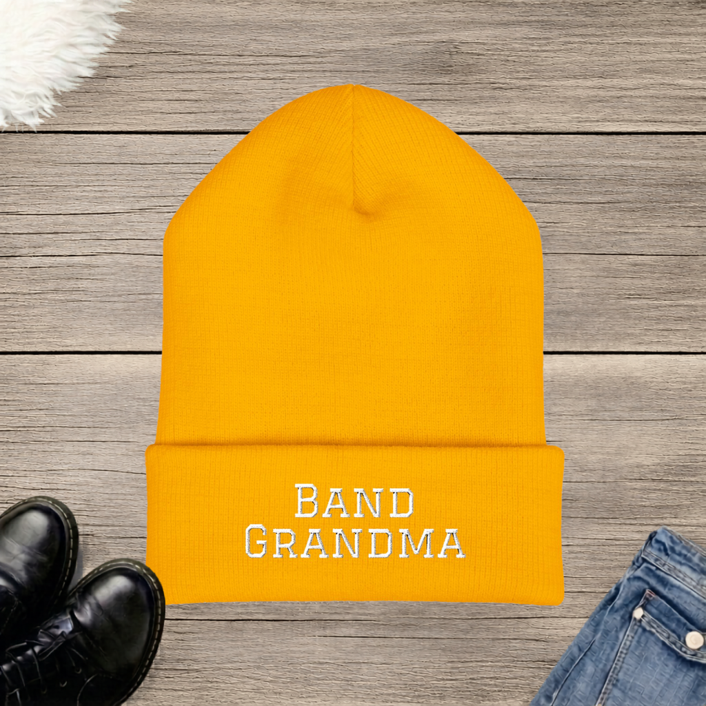 Band Grandma Embroidered Cuffed Beanie