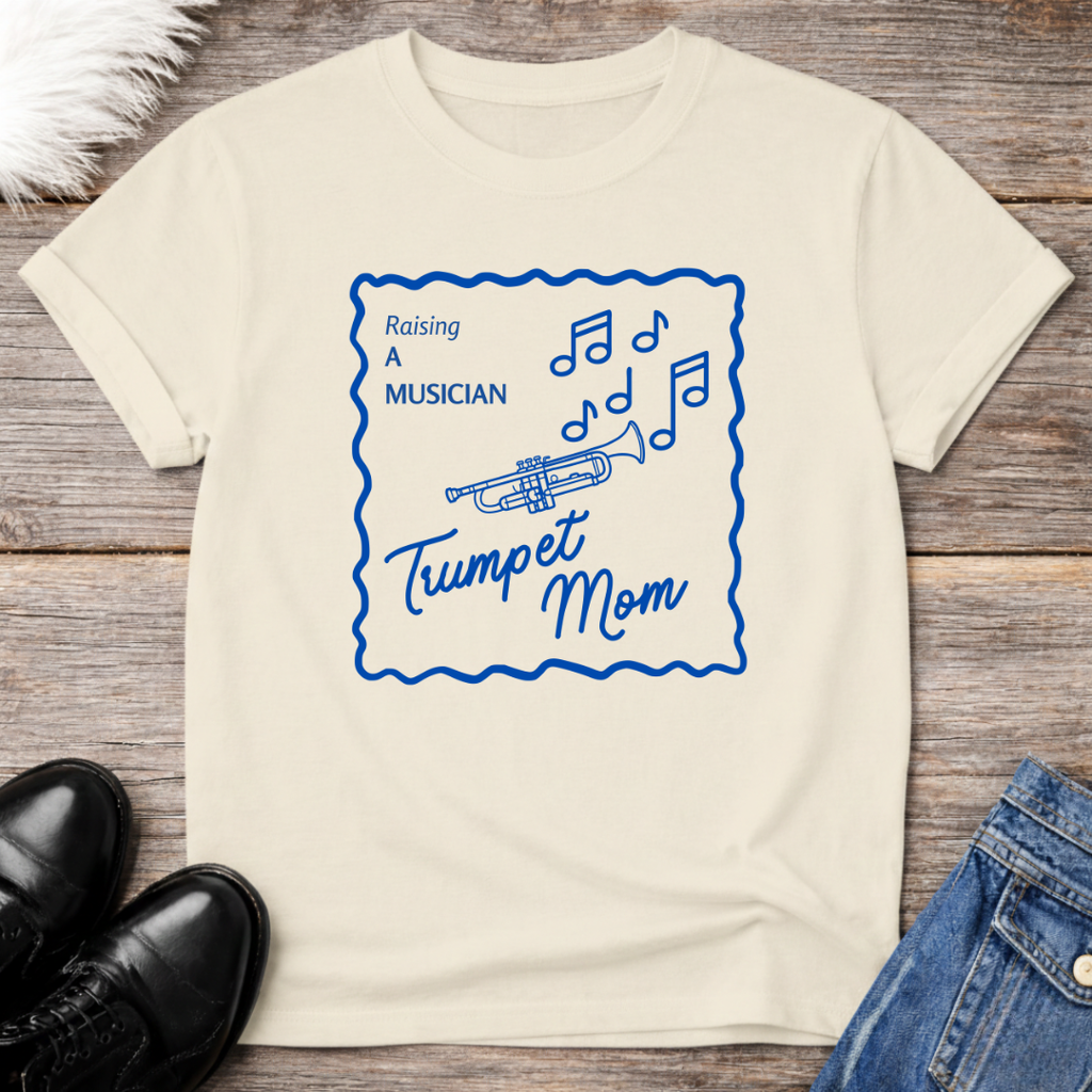 Musician Trumpet Mom Doodle Tee
