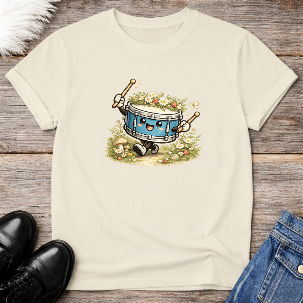 Floral Kawaii Snare Drum Tee