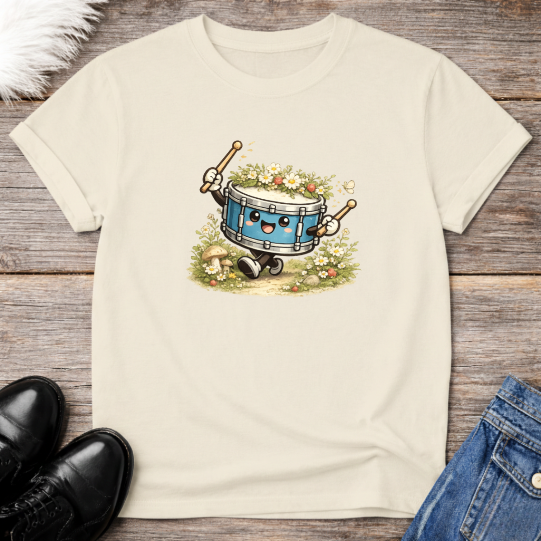 Floral Kawaii Snare Drum Tee