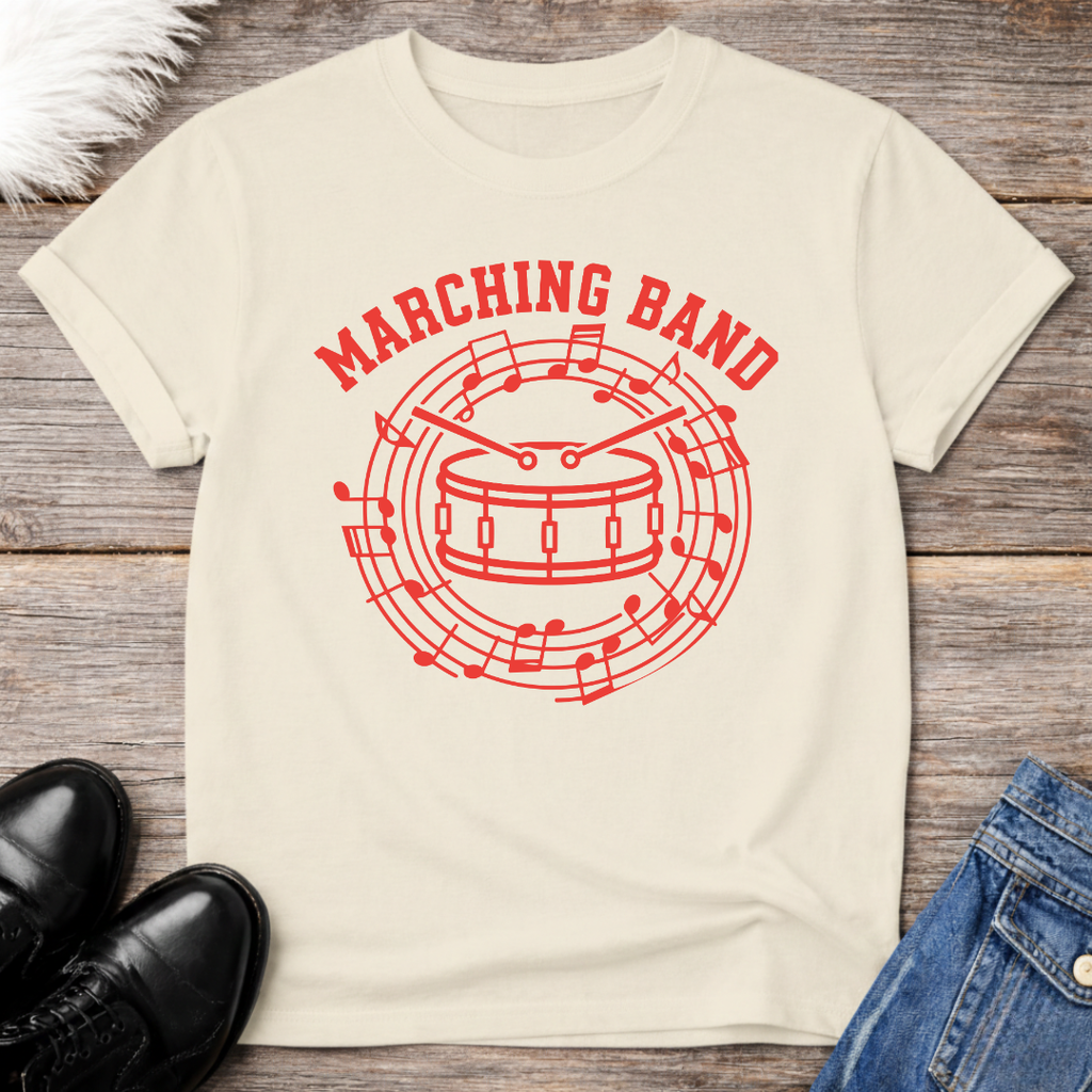 Marching Band Red Drum Tee
