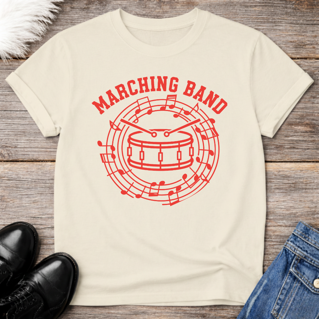 Marching Band Red Drum Tee