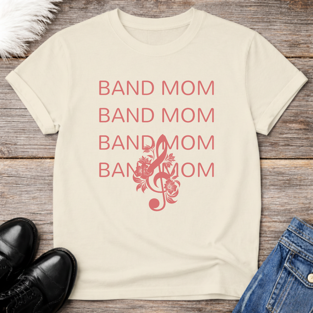 Band Mom Floral Treble Tee