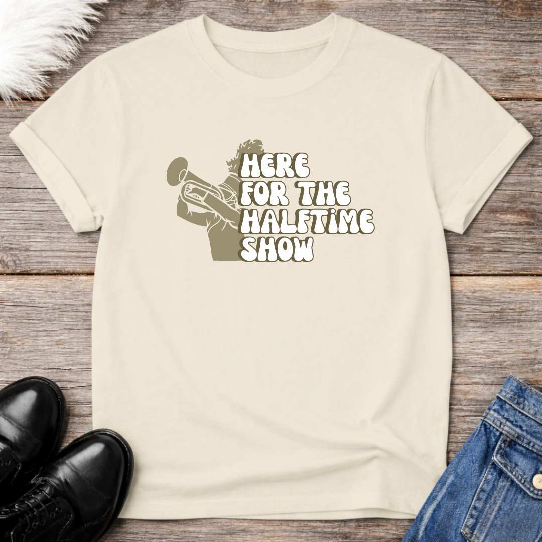 Here For Halftime Trumpet Tee