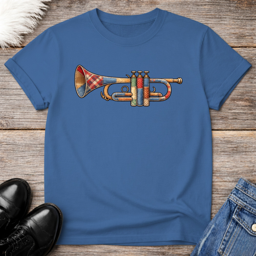 Trumpet Faux Patchwork Tee