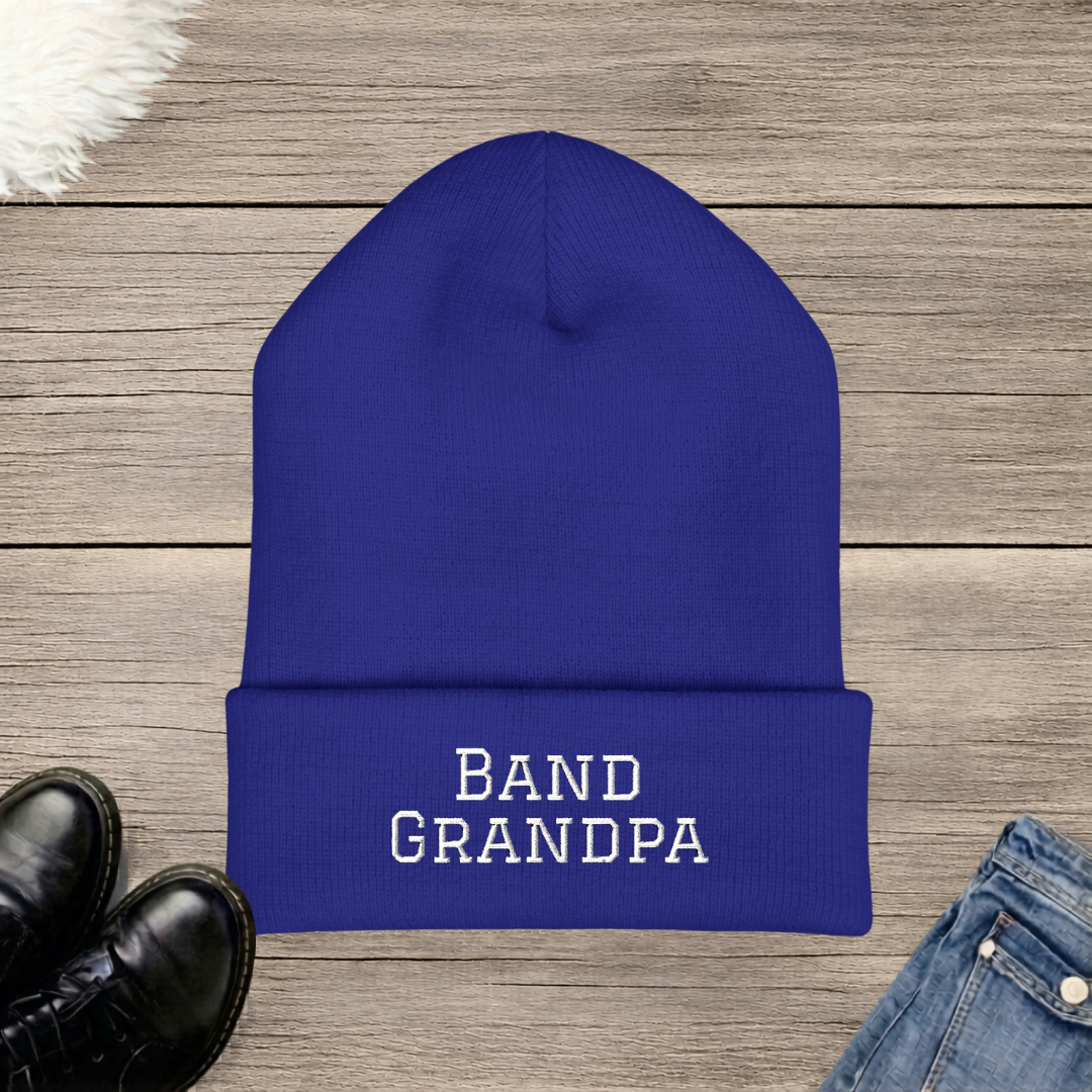 Band Grandpa Embroidered Cuffed Beanie