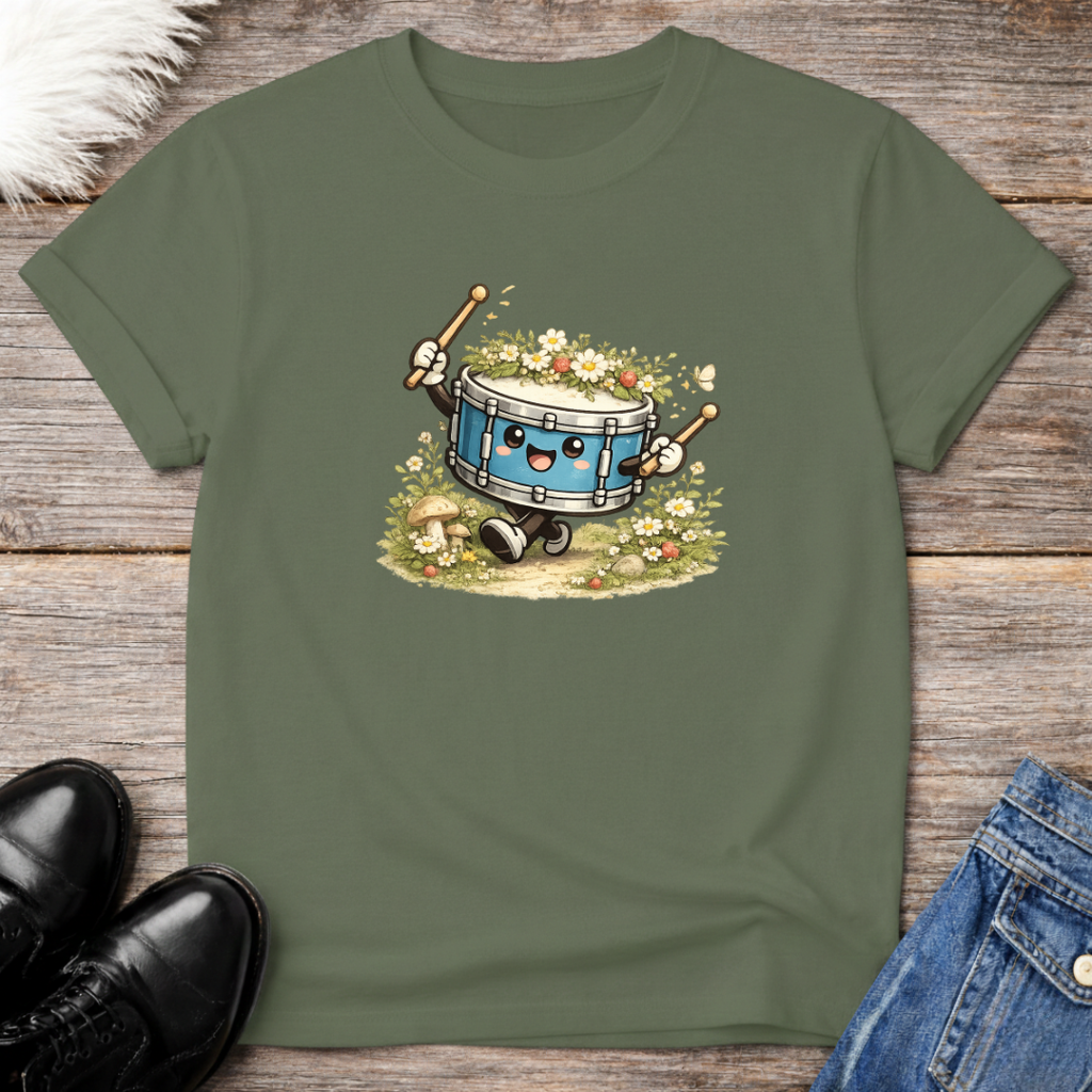 Floral Kawaii Snare Drum Tee