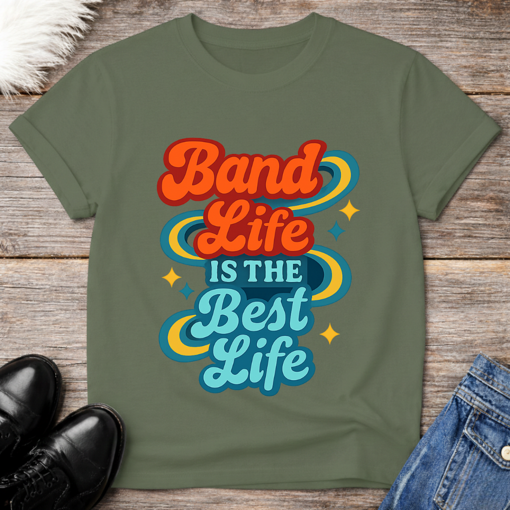 Neon Band Life Best Tee