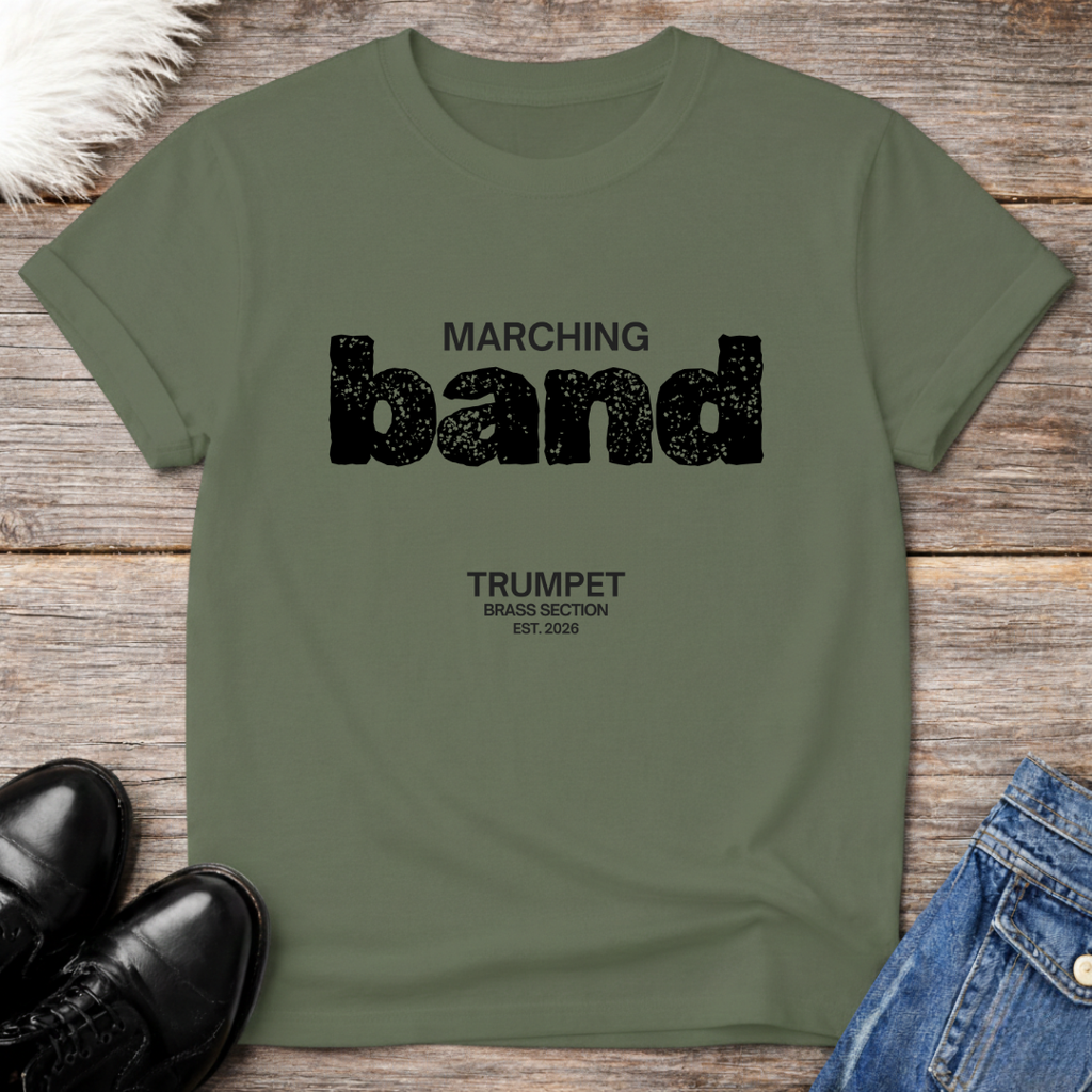 Band Trumpet Est 26 Grunge Tee