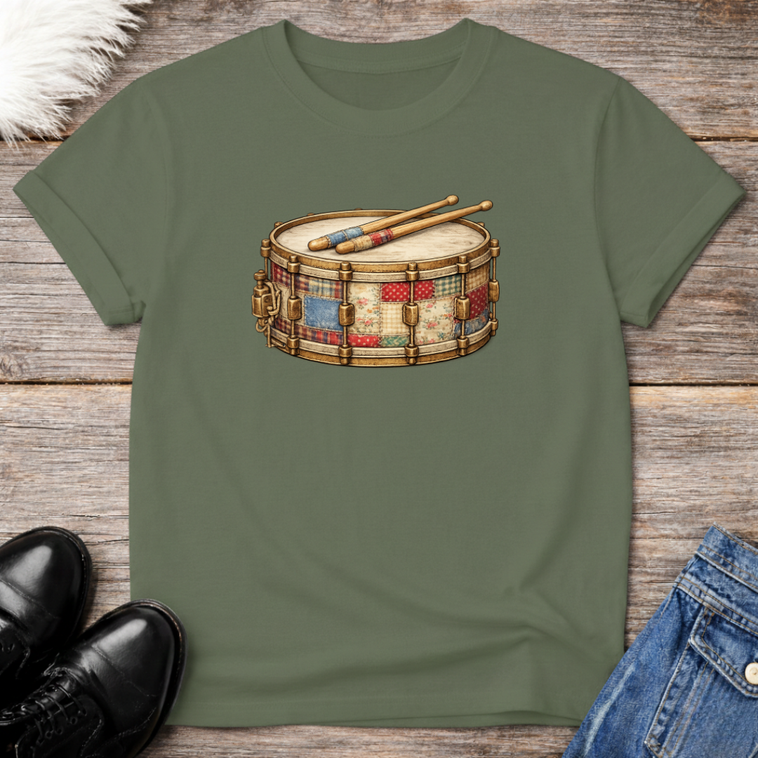 Snare Drum Faux Patchwork Tee