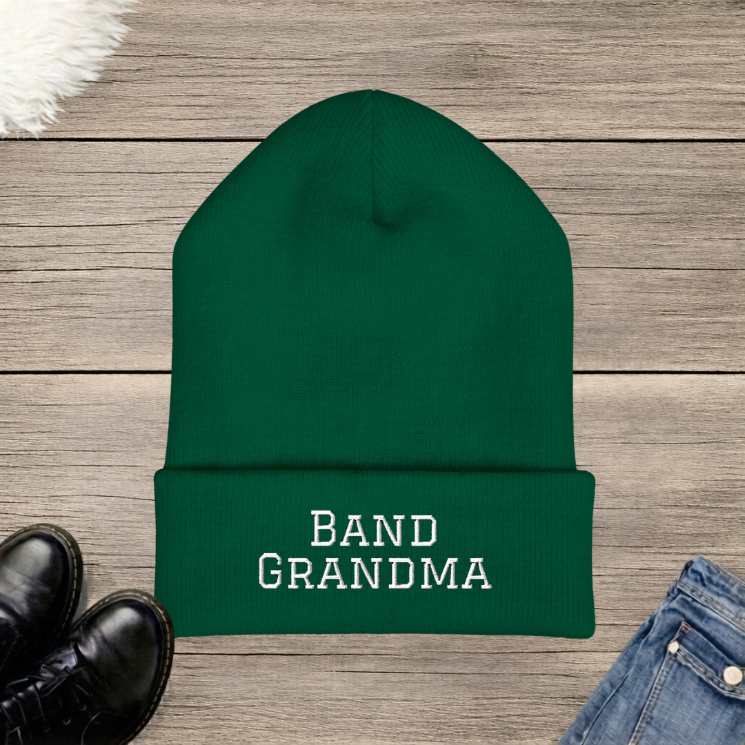 Band Grandma Embroidered Cuffed Beanie