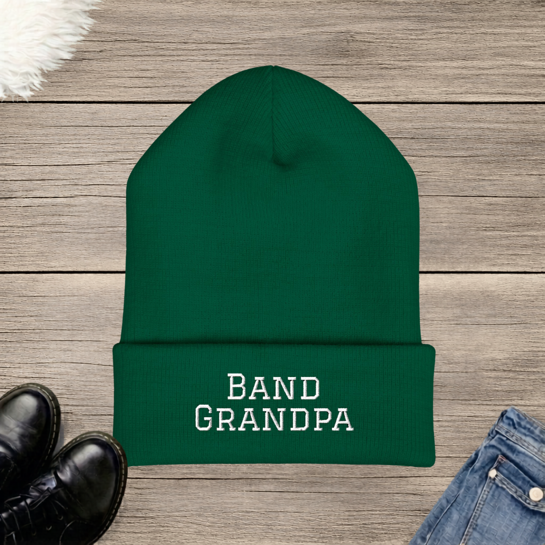 Band Grandpa Embroidered Cuffed Beanie