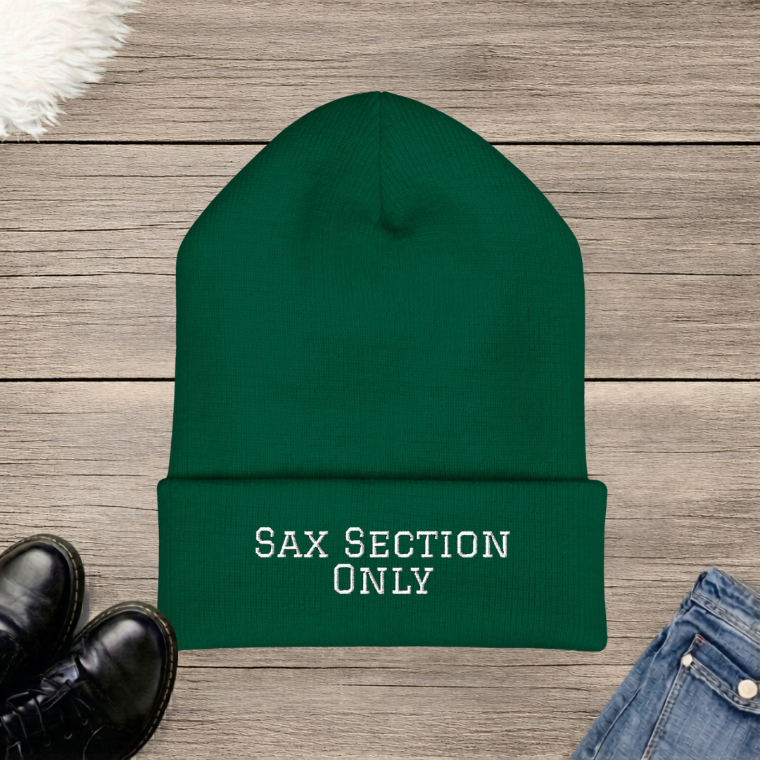 Sax Section Only Embroidered Cuffed Beanie