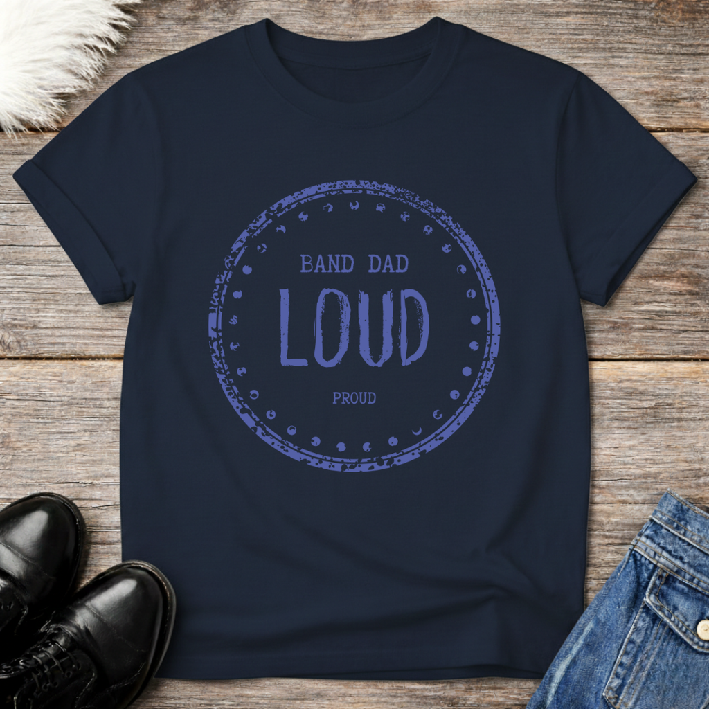 Band Dad Loud Vintage Stamp Tee