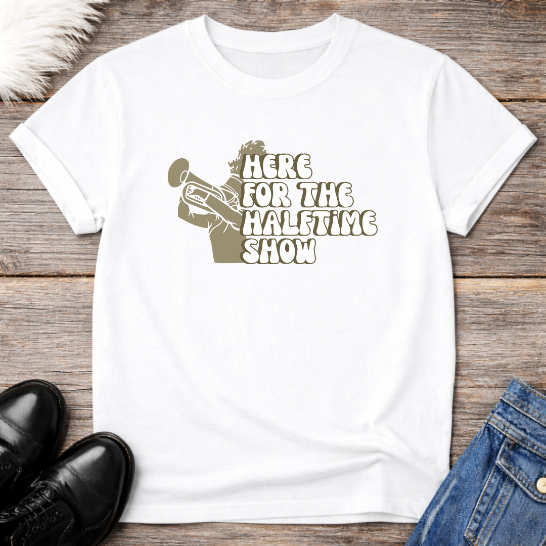 Here For Halftime Trumpet Tee