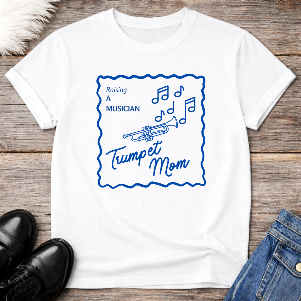 Musician Trumpet Mom Doodle Tee