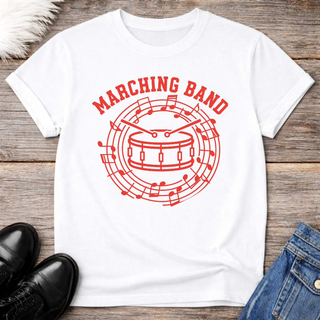 Marching Band Red Drum Tee