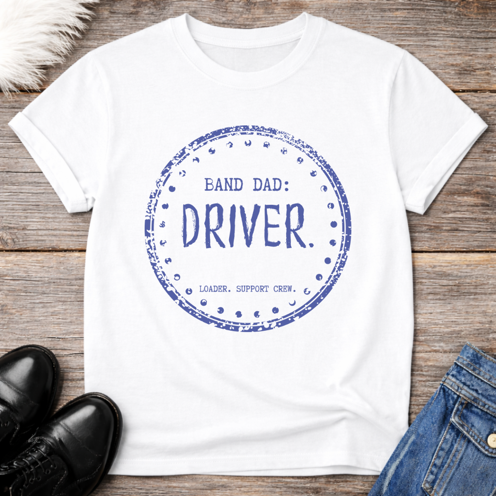 Band Dad Driver Vintage Stamp Tee
