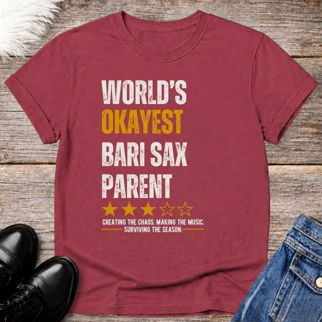 World's Okayest Bari Sax Parent Tee