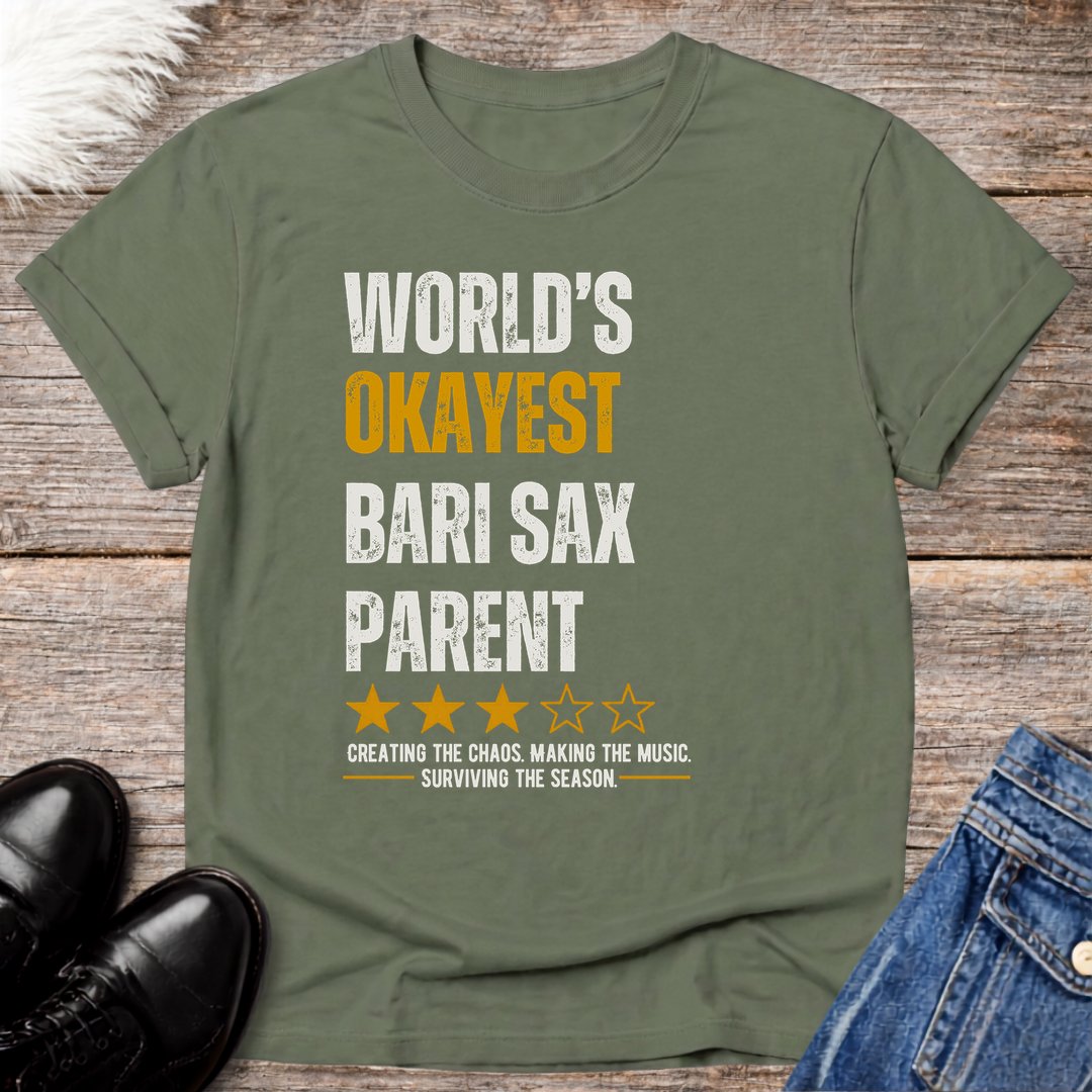 World's Okayest Bari Sax Parent Tee