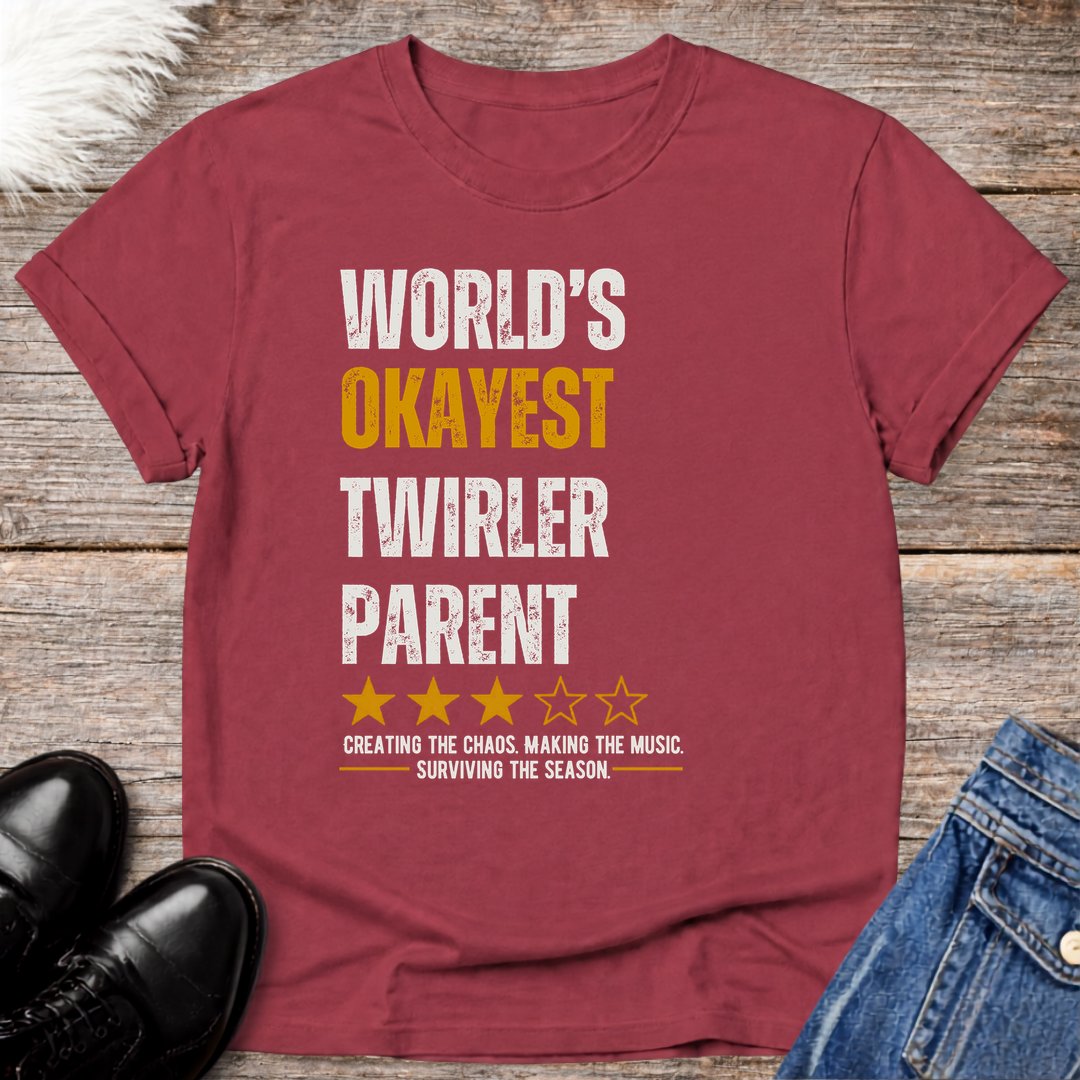 World's Okayest Twirler Parent Tee